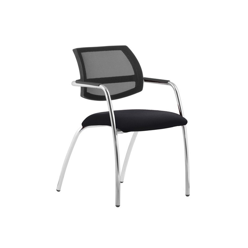 Chaise visiteur 4 pieds chromés Chaise visiteur 4 pieds chromés