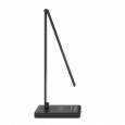Lampe de bureau LED multifonctionnelle noire avec charge USB et sans fil
